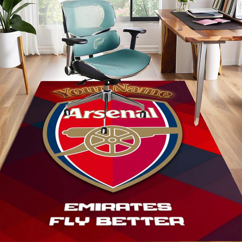 A-Arsenal Design Area Rug Personalized Name- Non-Slip, Soft & Cozy Floor Mat for Living Room, Office - Indoor/Outdoor Carpet