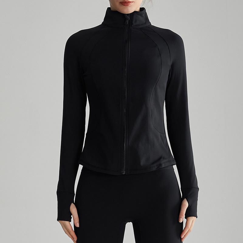 

Женская бархатная куртка для йоги Chuandun - облегающий кардиган на молнии на осень/зиму Medium