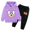 New Sonic Children's Clothing Set Long Sleeve Hoodie And Pants Spring Autumn Male Primary School Students Cotton Polyester Blend