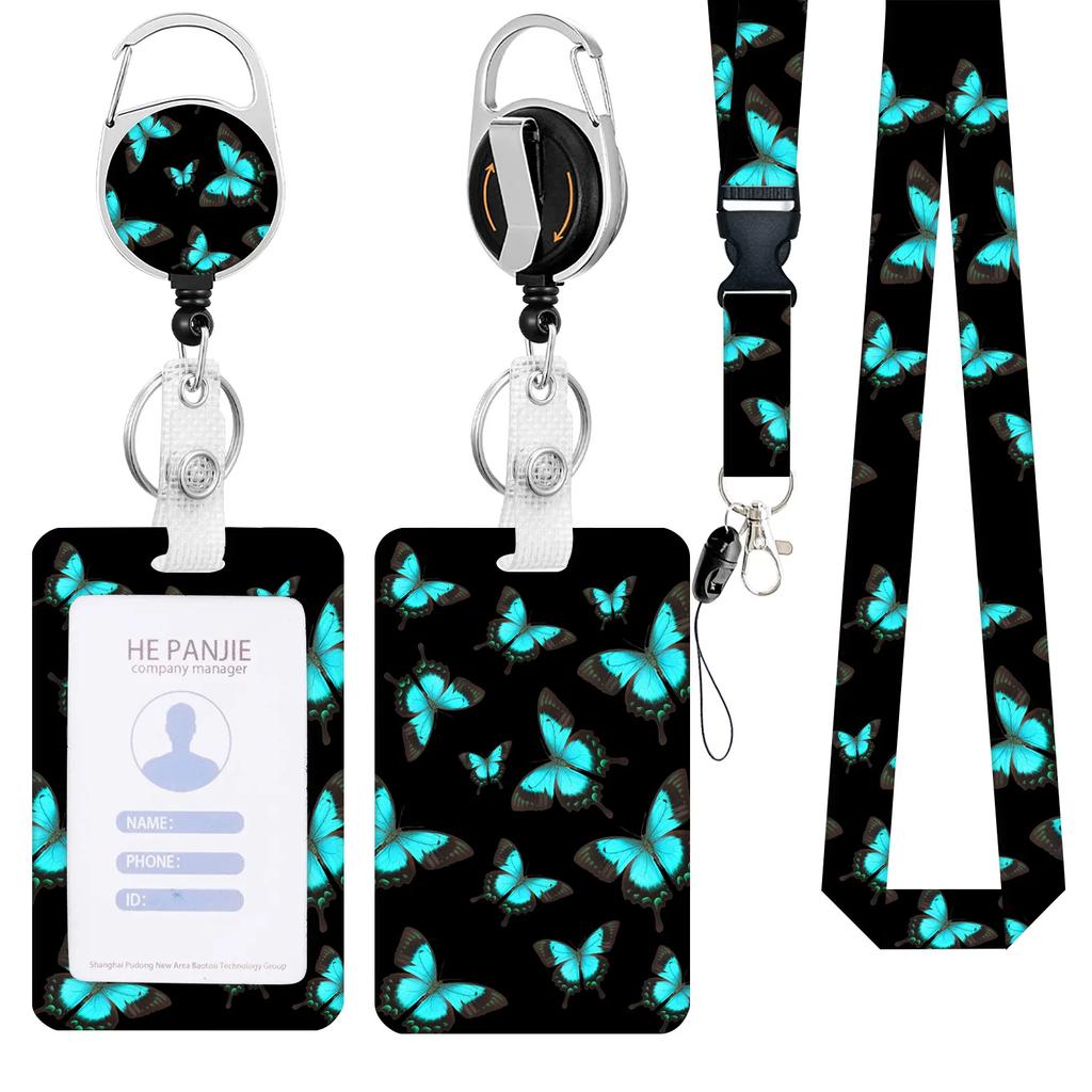 Work Office Badge Holder Fashionable Badge Holder Retractable Reel Stylish Id Card Protector for Work School Professionals Badge