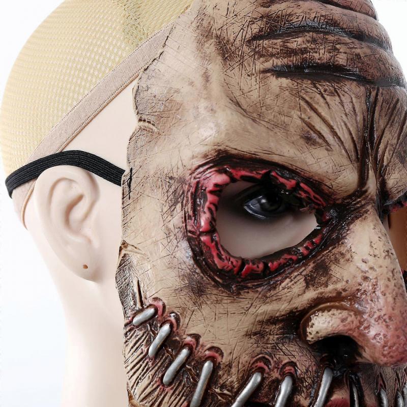 Halloween Party Big Mouth Nail Terror Mask Latex Ghost Festival Soft Simulation Headset