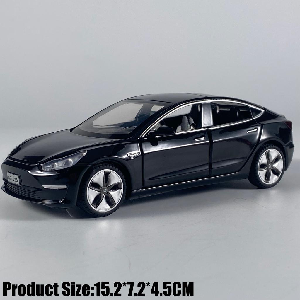 1:32 Model 3 Mid-size Luxury Sedan Alloy Metal Diecast Model Car Simulation Miniature Holiday Present & Home Trendy Ornament Toy
