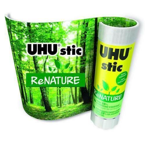 Bâton de colle - UHU - ReNATURE - Lot de 4 - 8,2g - 100% recyclable