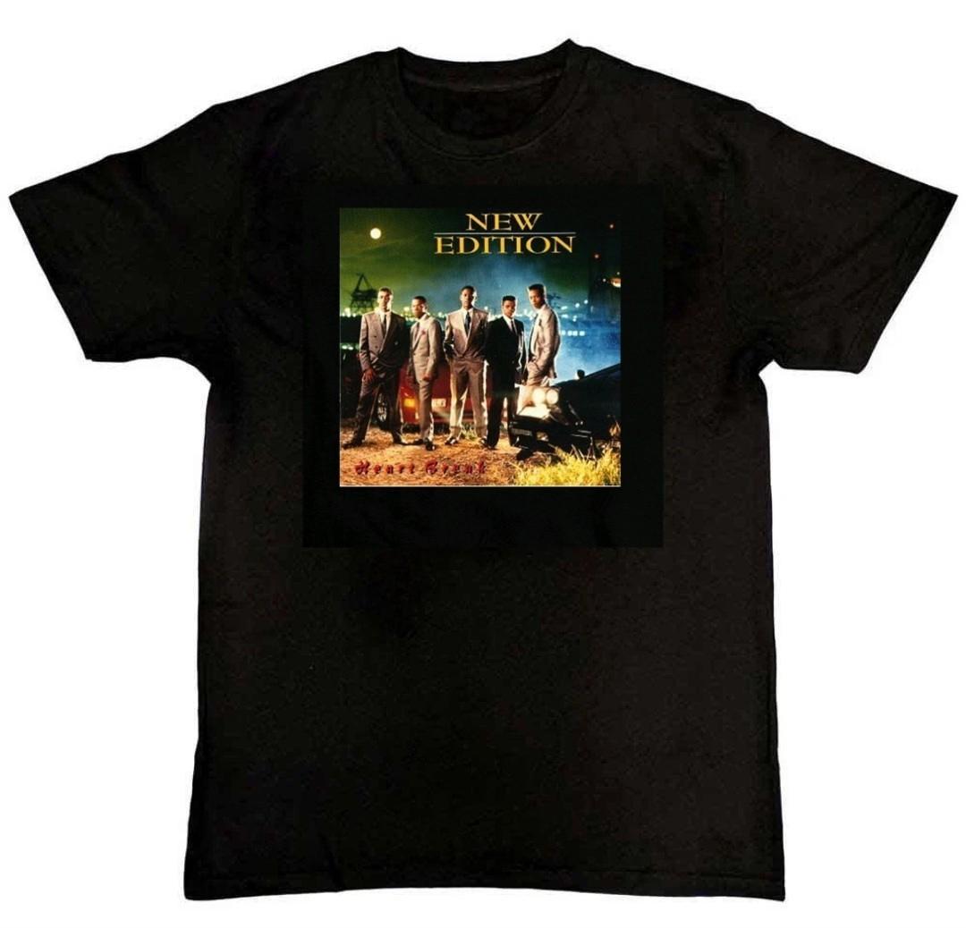 New Edition Band Group Heart Break Graphic Print Mens T-Shirt M