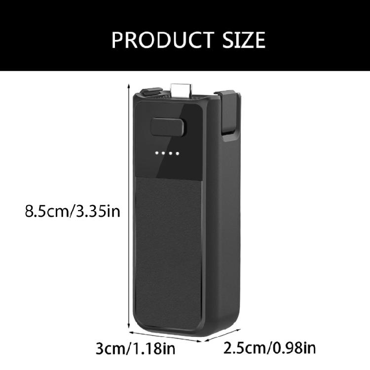 2800mAh Quick Charging Battery Handle with Type C Interfaces Battery Grip Replacement for Pocket 3