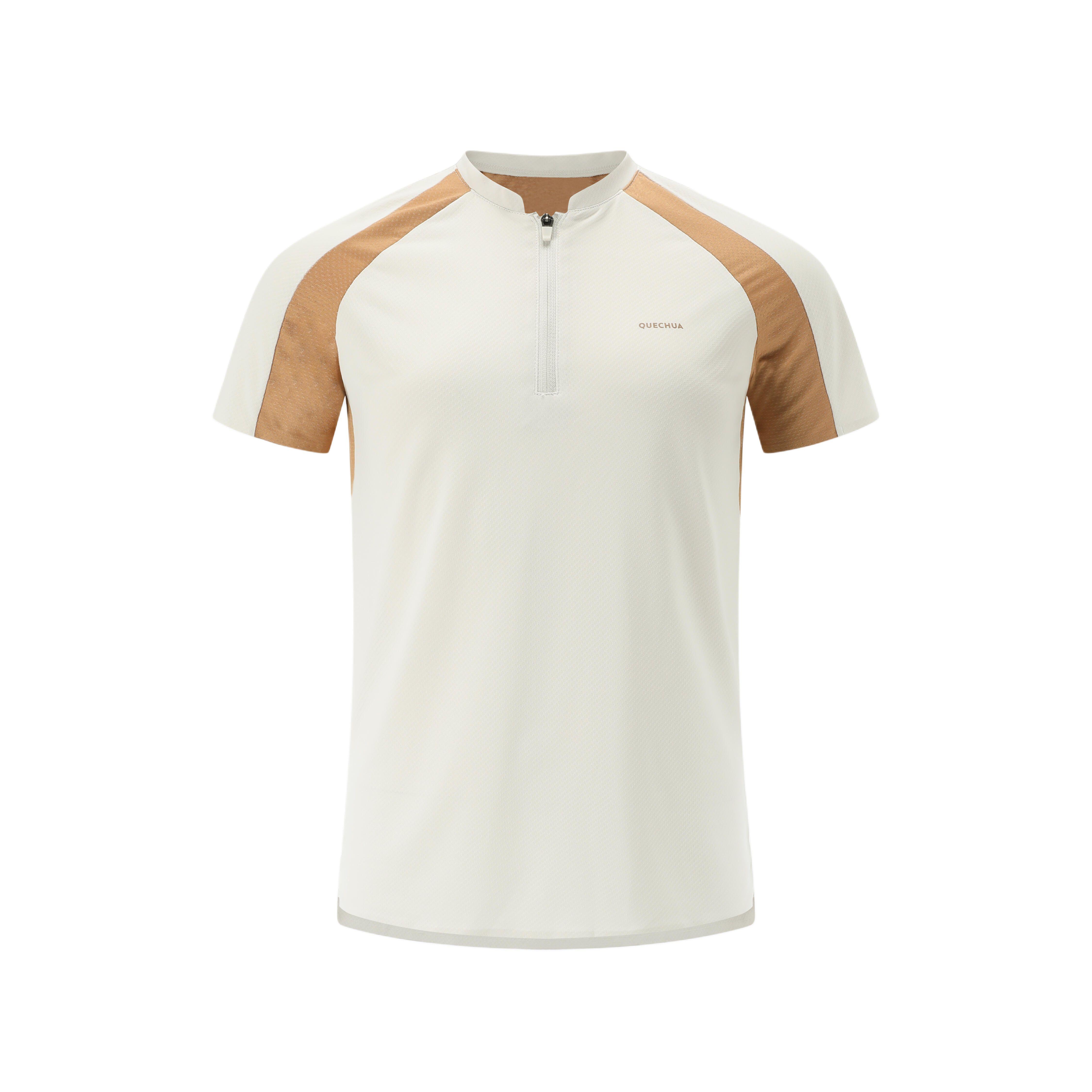 

DECATHLON Футболка QUECHUA MH550 Легкая, Дышащая, Потоотводящая, Быстросохнущая Короткий рукав Хаки Подростковая 123-130 хаки