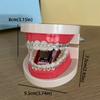 Plastic Denture Shaped Stapler Novelty Prank Mini Stapler Fake Teeth Model Decor  Halloween Gift