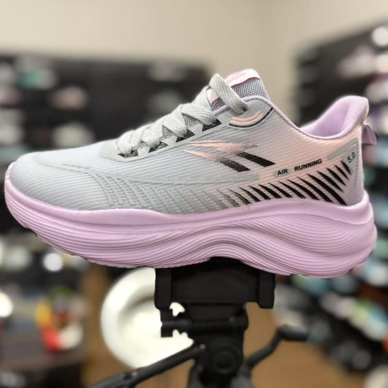 

Spring breathable mesh new trend versatile sports color matching sports running shoes 9 40 розовый