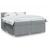 VidaXL Bed Slatted Base with Mattress Light Grey 200x200cm Fabric 3289475