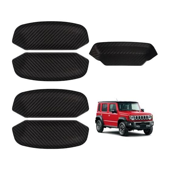 Door Parts Jimny Nomad JC74 R7.4 - Car Outdoor Door Handle Car Parts Exterior Door Knob Under Cover Protector Protection Scratch Prevention (Carbon