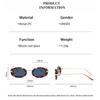 Retro  Oval Frame Sunglasses For Women Summer Sun Protection Fashionable Outdoor Street Photography Beach Vacation Sunglasses