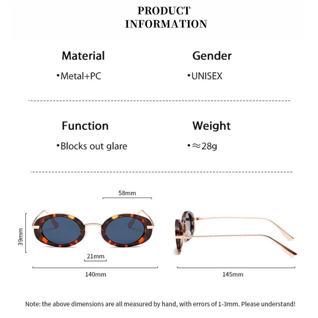 Retro  Oval Frame Sunglasses For Women Summer Sun Protection Fashionable Outdoor Street Photography Beach Vacation Sunglasses