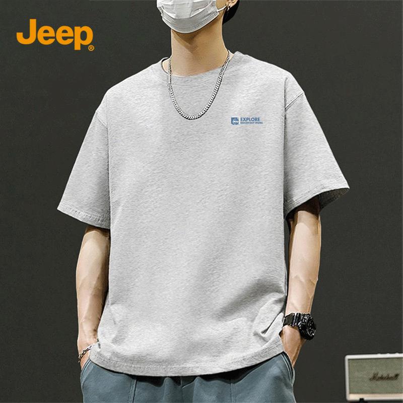 JEEP Men s 2026 Summer Cotton Round Neck T-Shirt L