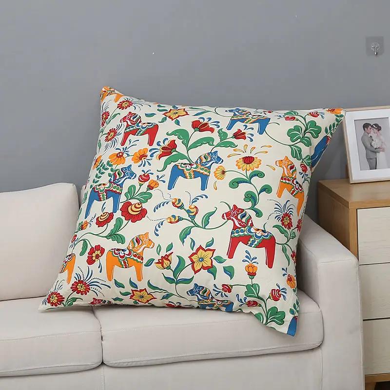 Floral Series Printing Pattern Decoration Home Pillowcase Square Office Cushion Cover
