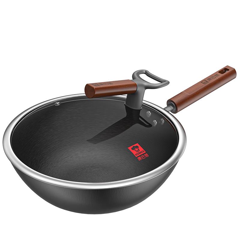 Kangbah 30cm Titanium Cast Iron Wok