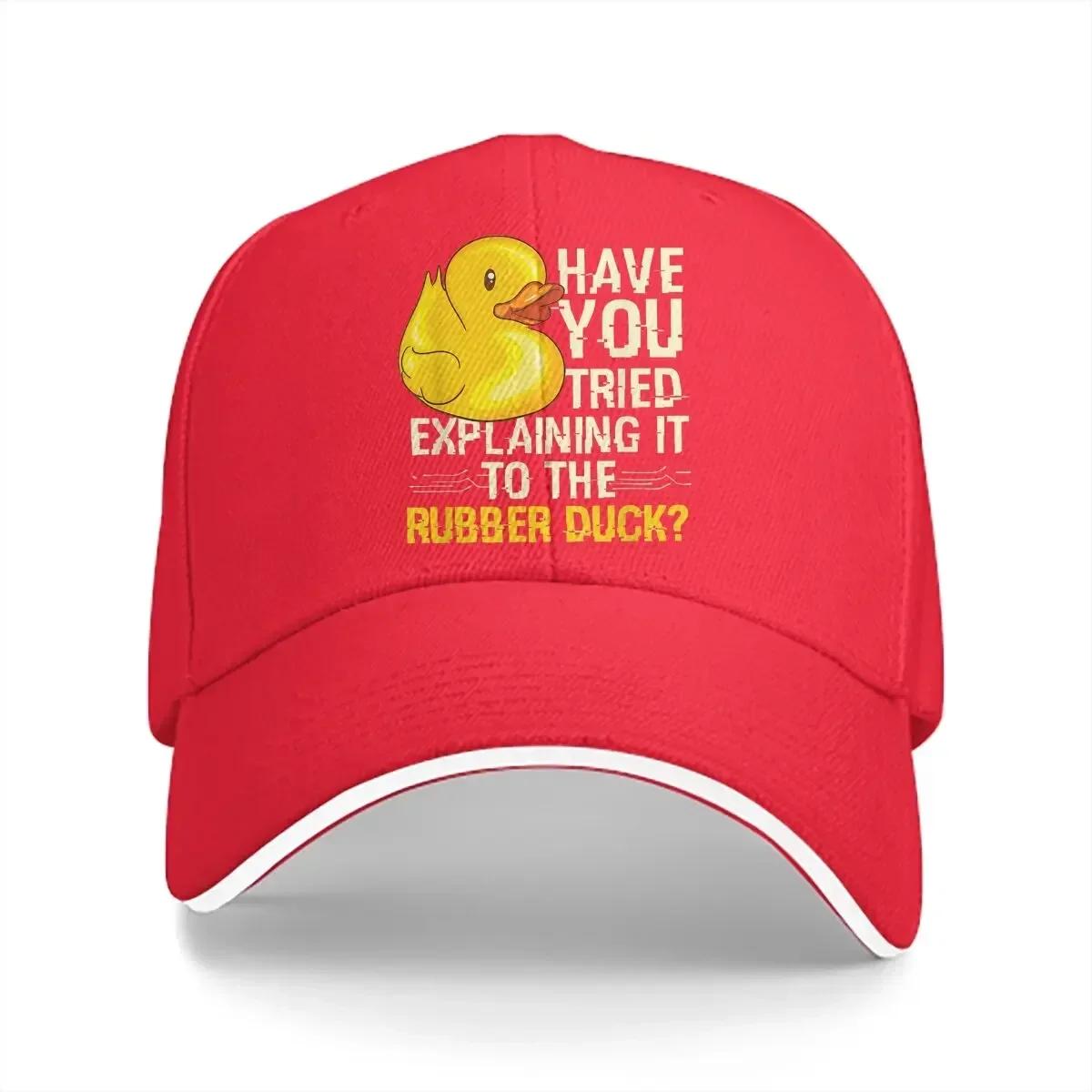 Summer Cap Sun Visor Programmer Hip Hop Rubber Duck Peaked Hats Adjustable