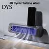 USB Charging Fan Portable Air Conditioner with Built-in Phone Holder, 3 Modes Vertical Flat Small Space Wall-Mounted Fan, Bladeless Quiet Cooling