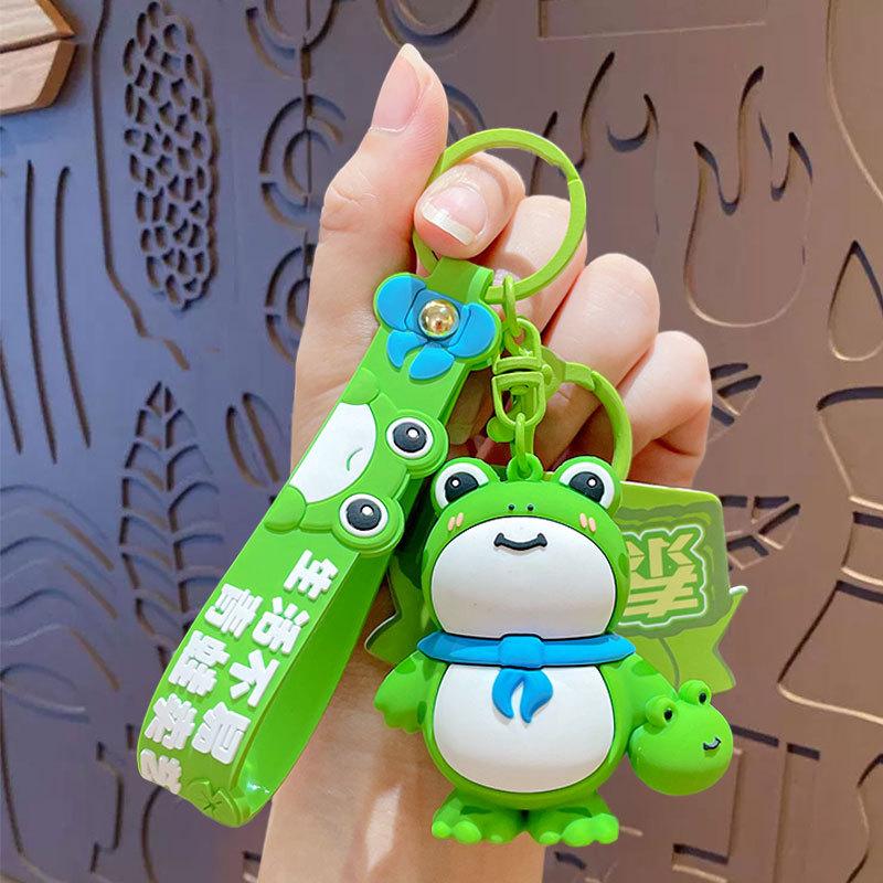Cartoon Niedlicher Frosch Verkauft Würfel Schlüsselanhänger Kreativer Paar Auto Schlüsselanhänger Tasche Anhänger Kleines Geschenk Geschenk