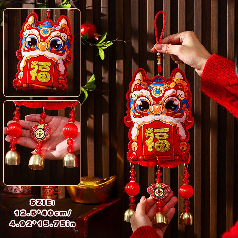 Good Fortune Chinese New Year Pendants Best Wishes Good Luck Spring Festival Decorations Red Get Rich Chinese Lucky Ornament