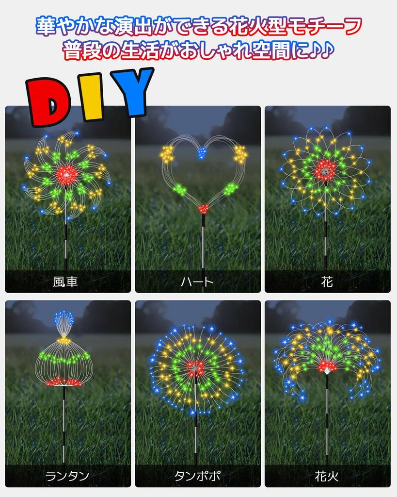 cshare Solar String LED Illumination 640 Garden Recessed Solar USB Solar Battery Level 8 Lighting Gardening Lights with Remote Suitable for Flower and