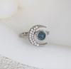 100 Languages "I Love You" Moon Projection Ring Necklace