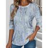 A 3D printed long-sleeved T-shirt for women, casual and fashionable