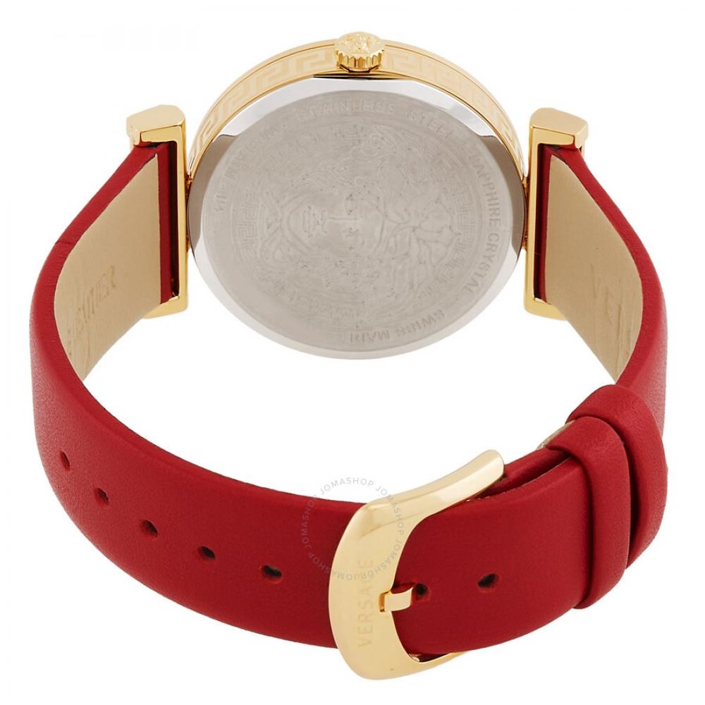 Versace Regalia Quartz Crystal Red Dial Ladies Watch Ve6j00423