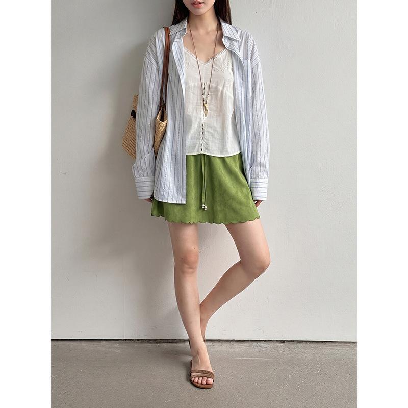 Korean French Lace V-Neck Waist Suspender Women's Guangzhou Thirteen Lines Summer Top BG