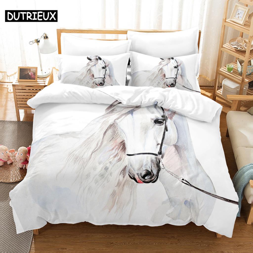 Comforter 3D Printed Queen - Size Horse - Themed Bedding Set For Bedroom