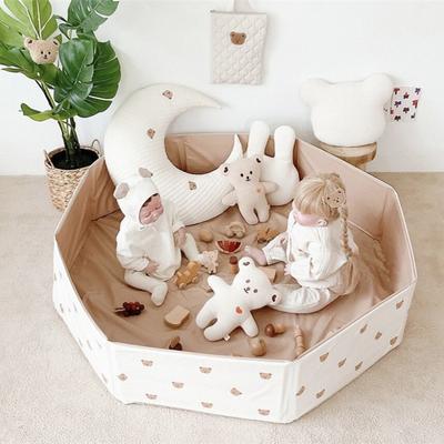Piscina de juegos multiusos para niños en interiores Piscina de bolas con olas y estampado de osos Piscina de interior para bebés