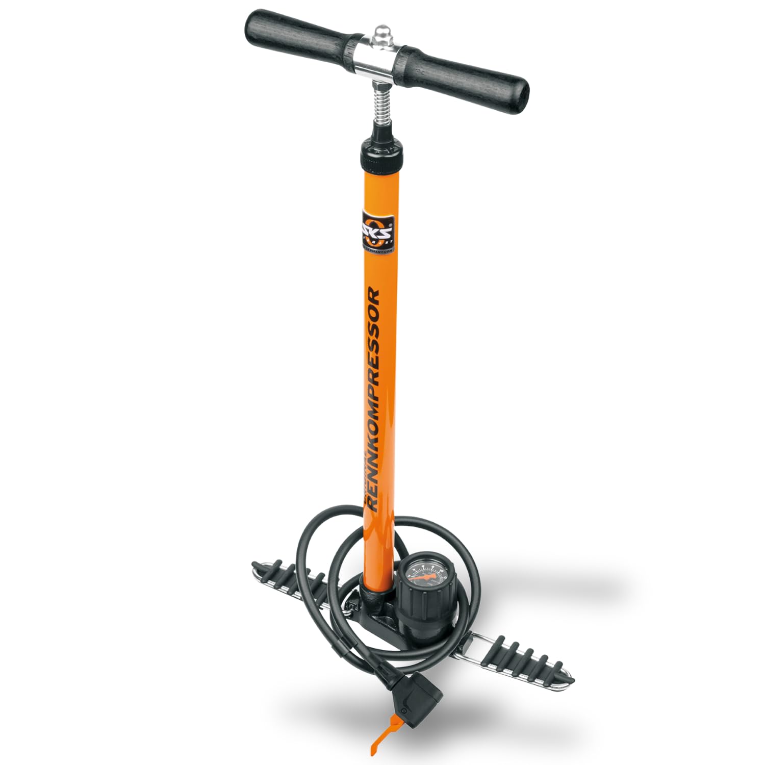 

Genuine SKS Renn Compressor Floor Pump with Multi-Valve Head 10063