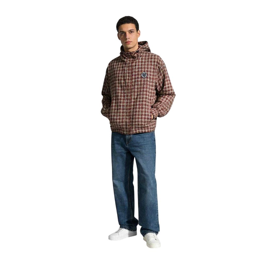 Slazenger Mens Plaid Hooded Overshirt