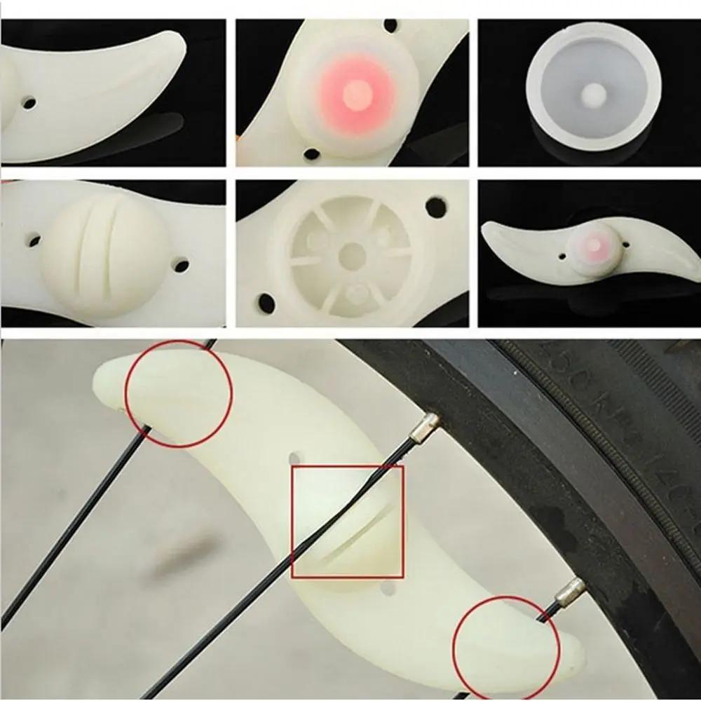 3pcs/set Mountain Biking Road Vehicle Wind Fire Wheel Color Spoke Light Rim Light Tire Wheel Light Night Riding Equipment