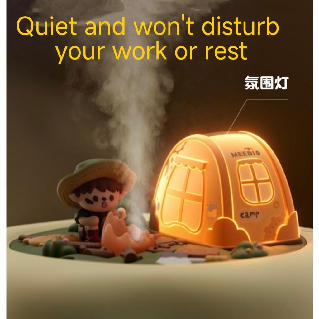 USB Cool Mist Humidifier with Night Light, Mini Portable Desktop Humidifier for Bedroom Office Home Travel, Quiet Air Humidifier for Moisturizing