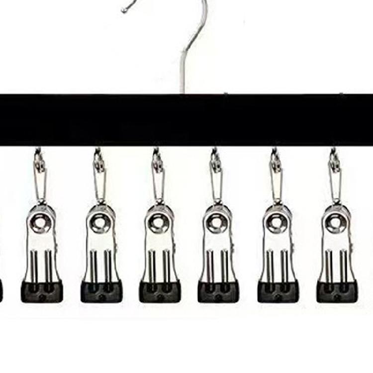 Practical Storage Rack For Caps Belts Household Clothes Hanger with 12 Clip for Bedroom Or Entryway