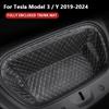 For Tesla Model 3 Y Car Trunk Storage Pad Leather Front Rear Trunk Mat Full Cover Cargo Liner Protector Car Interior Decoration