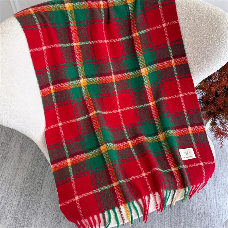 Luxury Women Winter Cashmere Scarf Solid Color Warm Pashmina Blanket Wraps Female Soft Bufanda Tassel Shawl Poncho Echarpe