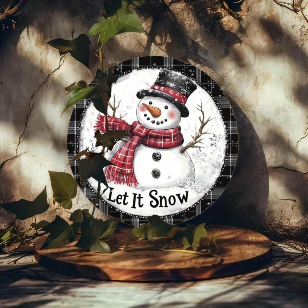 Snowman Snowflake Metal Wall Art Rustic Iron Decor Home Garden Office Holiday Christmas Halloween