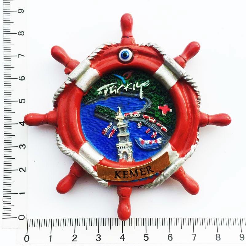 Turkey Fridge Magnet Souvenir Kemer Alanya Antalya Resin Magnets for The Refrigerator Magnetic Stickers Gifts Home Decoration