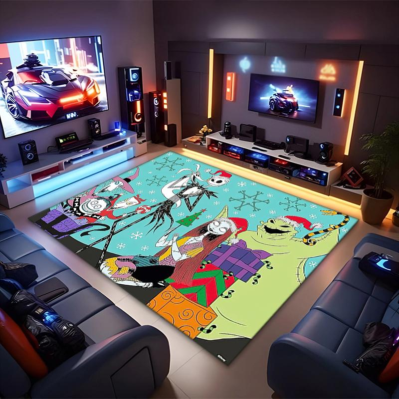 1PC The Nightmare Before Christmas Rug - home decoration Carpet For Living Room Bedroom Flooring Computer Chair Area Rug