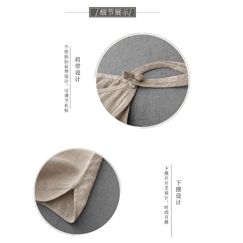 Women Cotton Linen Camisole Tank Top Short Plus Size Casual Top