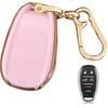Key Fob Cover for Alfa Romeo Giulia Stelvio Tonale 5 Button Keyless Entry Remote for Car Key Protection Accessory (Pink-Gold)