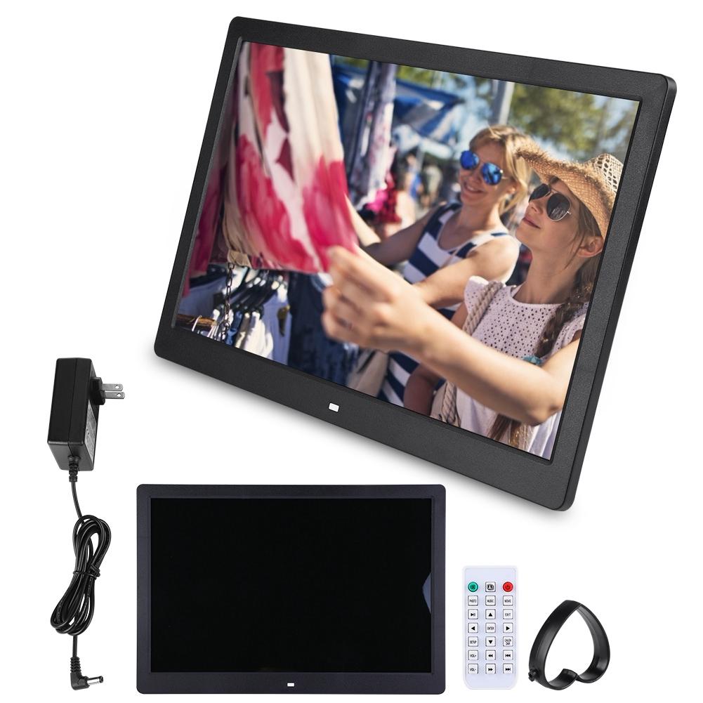 15,4 Zoll 1280*800 HD Digitaler Fotorahmen Wecker Player Album Fernbedienung Weiß