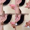 Autumn/Winter 2025 Retro French Brown Heart Stud Earrings - High-End Women's Jewelry