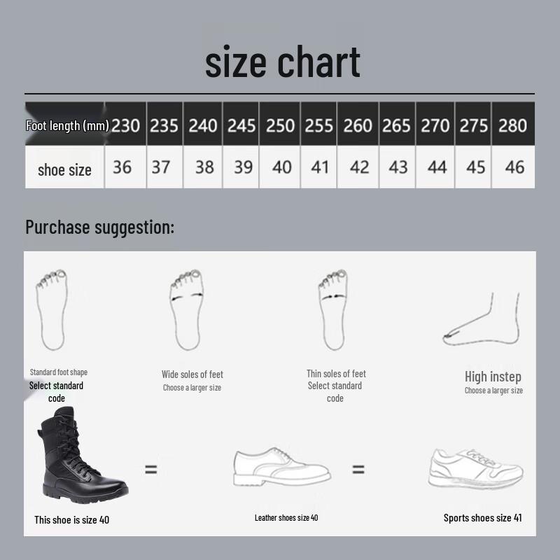 Andatong Men s Tactical Combat Boots 42