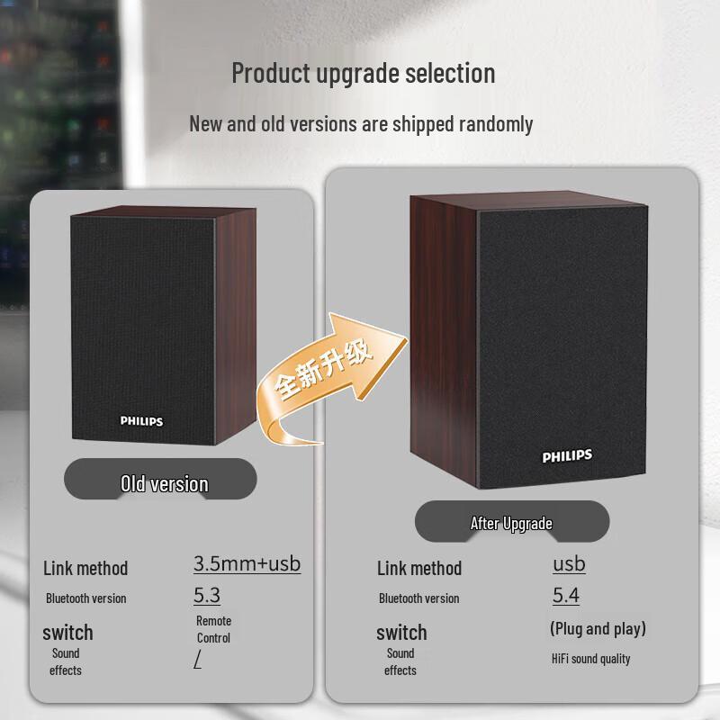 Philips SPA20 Wooden USB Desktop Speaker