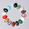 5pc Natural Stone Cabochon Oval Charm Egg Shape Flatback Stone Loose Cabochon for DIY Jewerly Ring Necklace Bracelet Accessories
