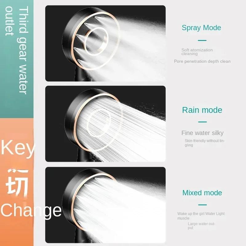 Household Hand-held Pressurized Ring Hollow Shower Sprinkler Donut Constant Temperature Head Rain Top Spray Net Red