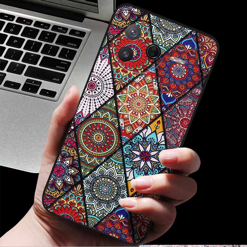 For Xiaomi Poco F7 Pro/ Poco F7 Ultra 3D Relief Embossed Retro Silicone Back Cover Case for Poco F7 Pro 5G Emboss Funda F7 Ultra