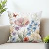 1Pc Watercolor Flowers Pillow Cover For Home Living Room Bedroom Sofa Office Decorative Pillowcase Soft Throw Pillows 45X45Cm
